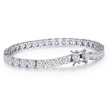 AAA Moissanite bracelet 5mm round cut brilliant 925 sterling silver